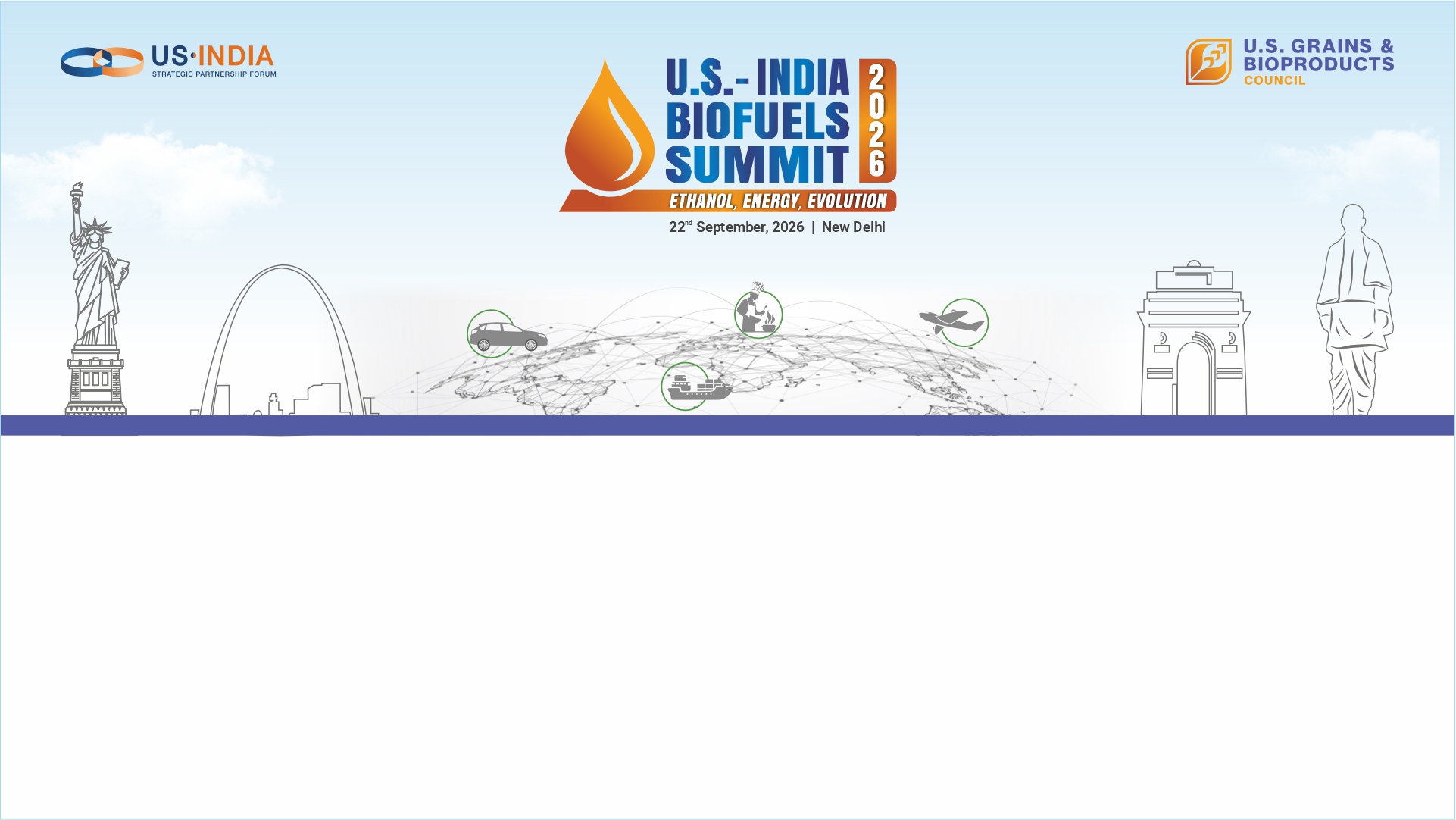 Official U.S.–India Biofuels Summit 2026 banner